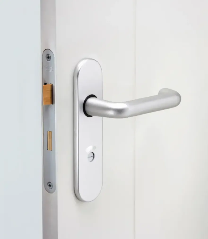 NEMEF 1200 serie insteekslot badkamerslot/wc-slot met gelakte voorplaat Doorn 50mm PC 63mm