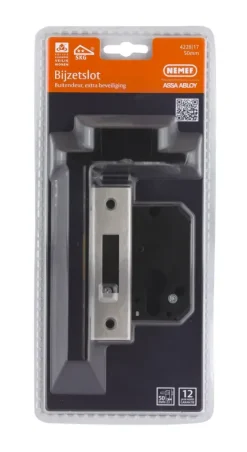 NEMEF veiligheidsbijzetslot SKG 2-sterren Doorn 60mm PC 72mm