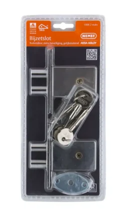 NEMEF veiligheidsbijzetslot SKG 1-ster Doorn 47mm (2 stuks gelijksluitend)