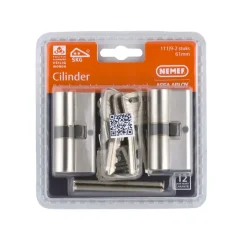 NEMEF veiligheidscilinder NF2 30/30 mm SKG 2-sterren gelijksluitend (2 stuks)