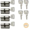NEMEF veiligheidscilinder NF3+ 30/30 mm SKG 3-sterren gelijksluitend (4 stuks)