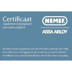 NEMEF veiligheidscilinder NF3+ 30/30 mm SKG 3-sterren gelijksluitend (4 stuks)