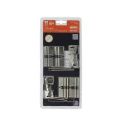 NEMEF veiligheidscilinder NF3+ 30/30 mm SKG 3-sterren gelijksluitend (4 stuks)