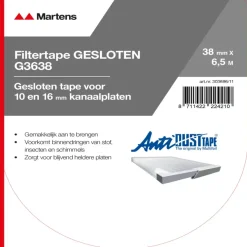 Non-filtertape t.b.v. polycarbonaat 38 mm 650 cm