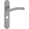 Novidade deurkrukset Hera ovaal schild met vrij-bezet sluiting 63/8 mm RVS