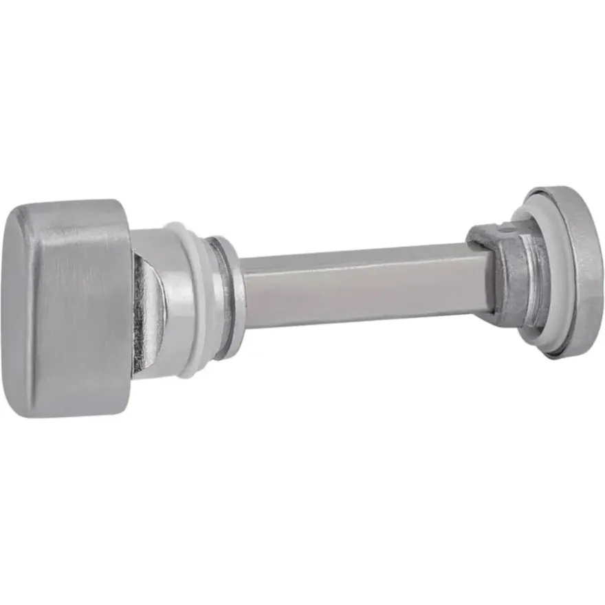 Novidade deurkrukset Hera ovaal schild met vrij-bezet sluiting 63/8 mm RVS