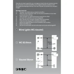 Novidade deurkrukset Parijs ovaal blind schild zwart RVS