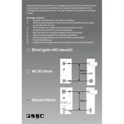 Novidade deurkrukset Parijs ovaal schild met sleutelgat 56 mm zwart RVS