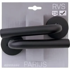 Novidade deurkrukset Parijs rond rozet zwart RVS