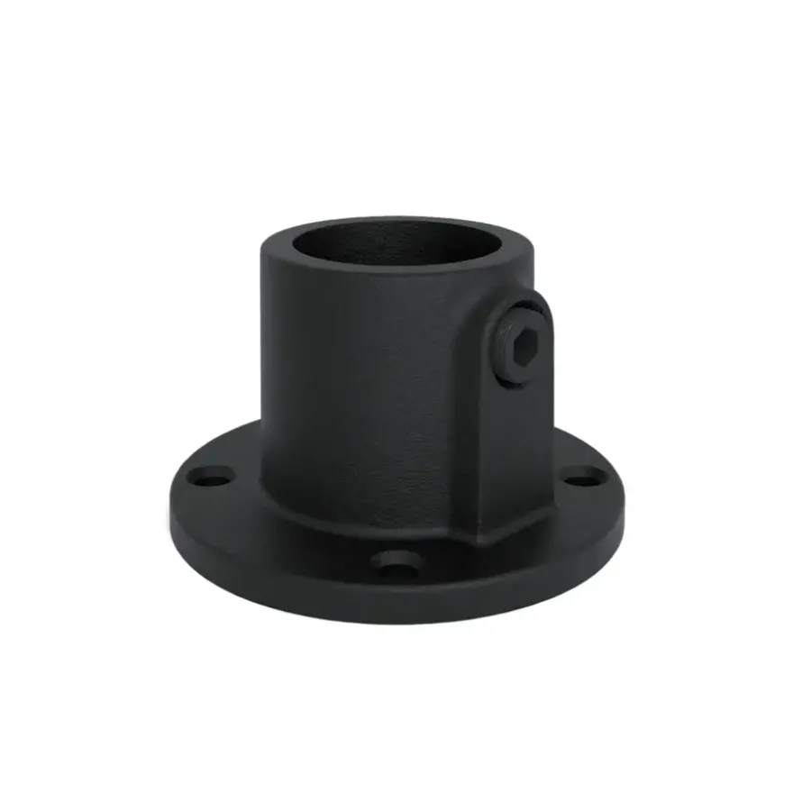 Novidade steigerbuis koppelstuk voetplaat zwart ø 27 mm