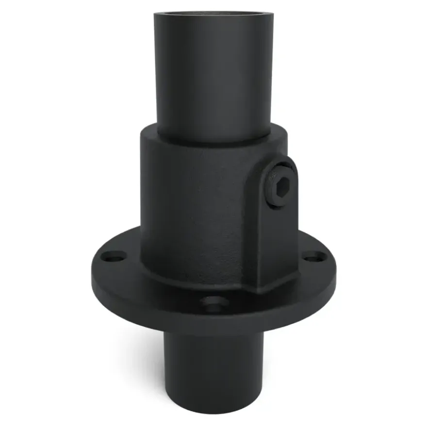 Novidade steigerbuis koppelstuk voetplaat zwart ø 27 mm