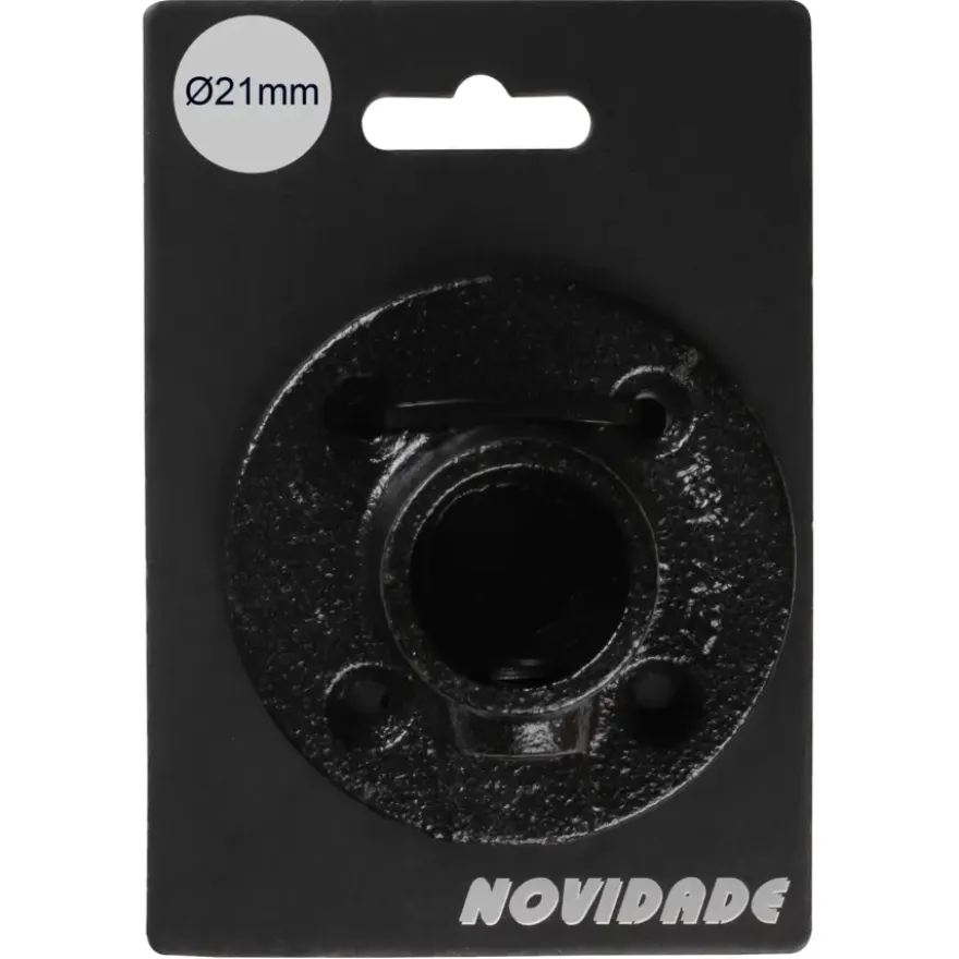 Novidade steigerbuis koppelstuk voetplaat zwart ø 21 mm