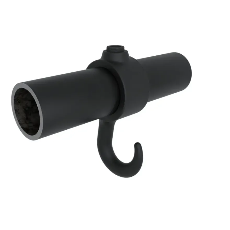 Novidade steigerbuis koppelstuk met haak zwart ø 21 mm