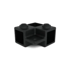Novidade steigerbuis koppelstuk vierkant zwart ΓΈ 25 mm