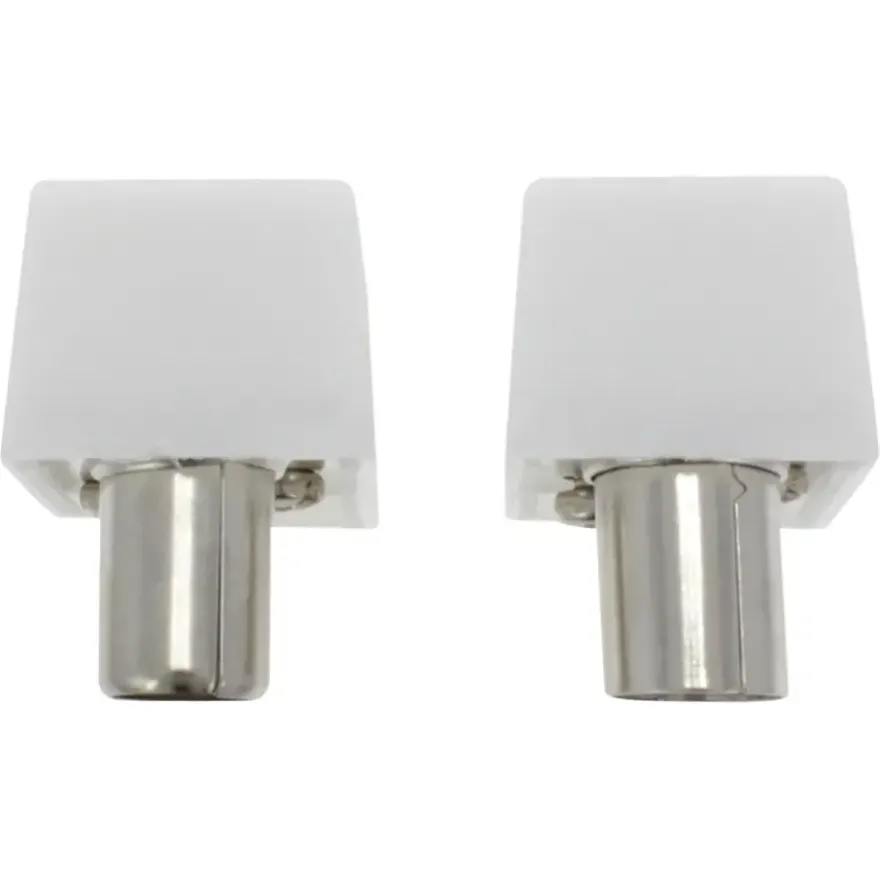 OK Coax stekkerset male/female wit