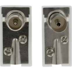 OK Coax stekkerset male/female wit