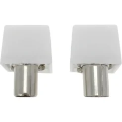 OK Coax stekkerset male/female wit