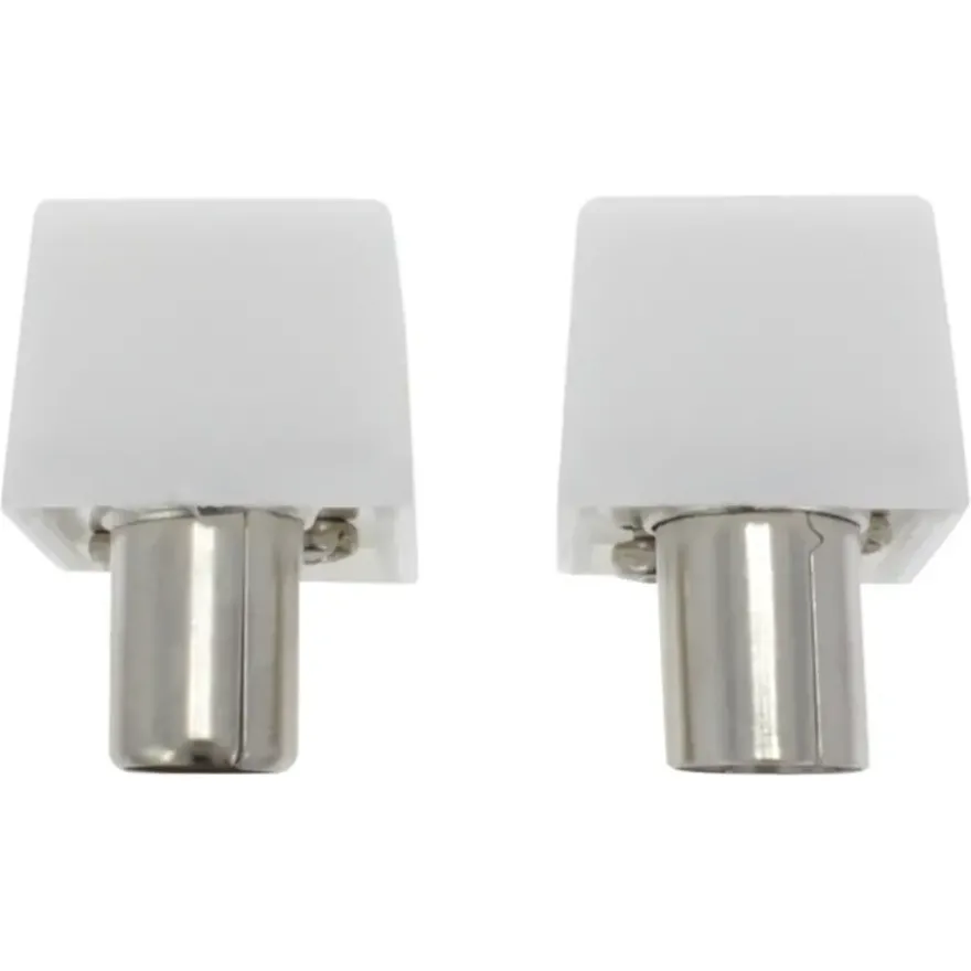 OK Coax stekkerset male/female wit