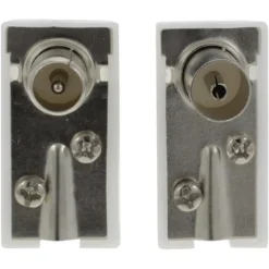 OK Coax stekkerset male/female wit
