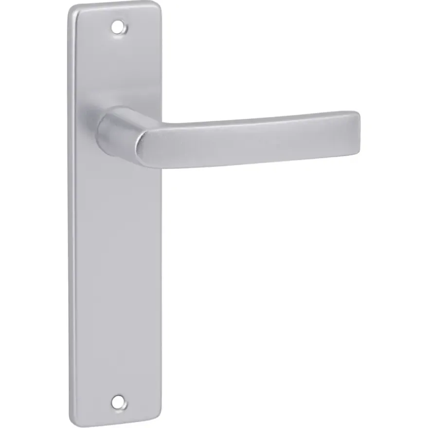 OK deurkruk set Blok recht blind schild aluminium