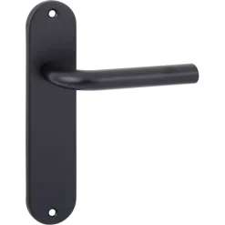Ok deurkrukset Ovaal kortschild blindschild aluminium zwart