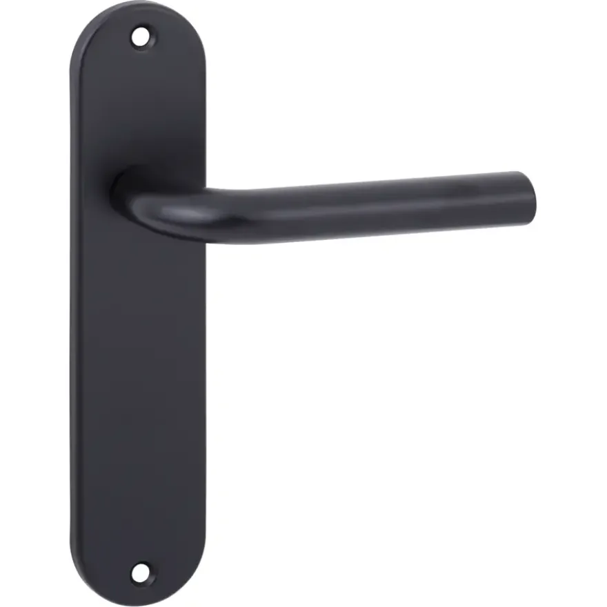 Ok deurkrukset Ovaal kortschild blindschild aluminium zwart