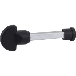 Ok deurkrukset Ovaal kortschild WC 63/8mm aluminium zwart