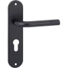 Ok deurkrukset Ovaal kortschild cilinder PZ55 aluminium zwart