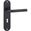 Ok deurkrukset Ovaal kortschild sleutelgat 56mm aluminium zwart