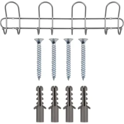 OK kapstok 8 haken Astrid grijs zamak 540 mm