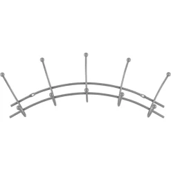 OK kapstok 5 haken Jeanne grijs zamak 450 mm