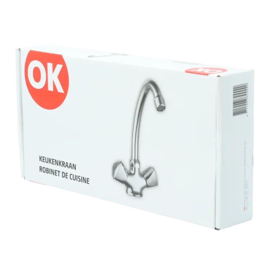 OK Keukenkraan 2-knops Chroom