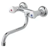 OK Keukenkraan 2-knops Onderuitloop Chroom 15 cm