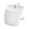 OK toiletrolhouder met klep wit