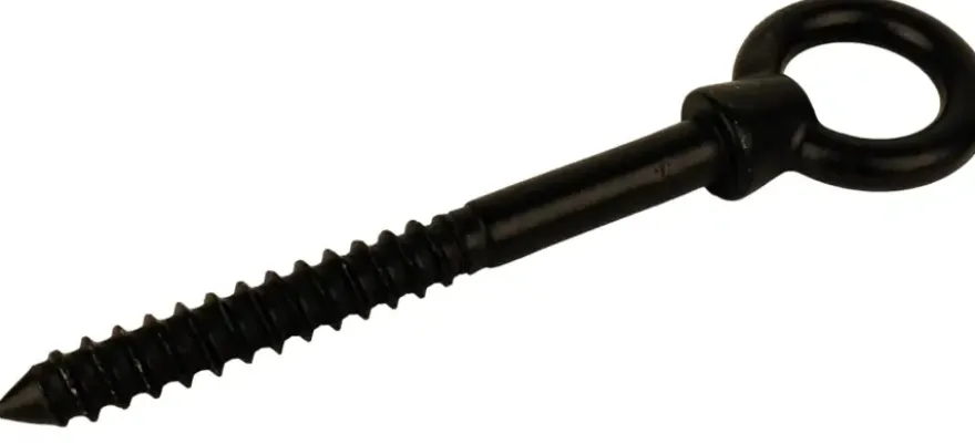 Oogbout met houtdraad 8x80mm RVS Zwart