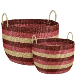 Opbergmand roze - h38xd38cm