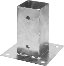 Paalhouder met plaat verzinkt 7 x 7 cm