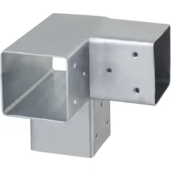 Paalverbinder voor pergola hoekstuk 3-kants 9x9 cm gegalvaniseerd