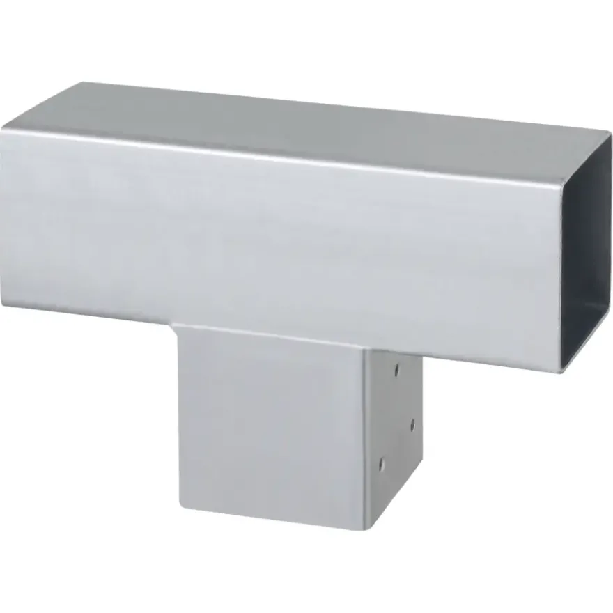 Paalverbinder voor pergola T-verbindingsstuk 3-kants 9x9 cm gegalvaniseerd