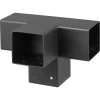 Paalverbinder voor pergola T-verbindingsstuk 4-kants 9x9 cm zwart