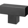 Paalverbinder voor pergola T-verbindingsstuk 3-kants 7x7 cm zwart