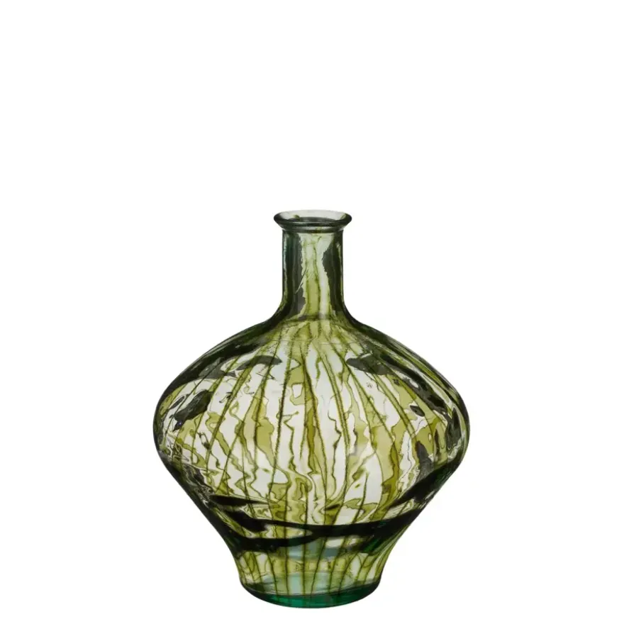 Palermo vaas recycled glas groen - h46xd37cm