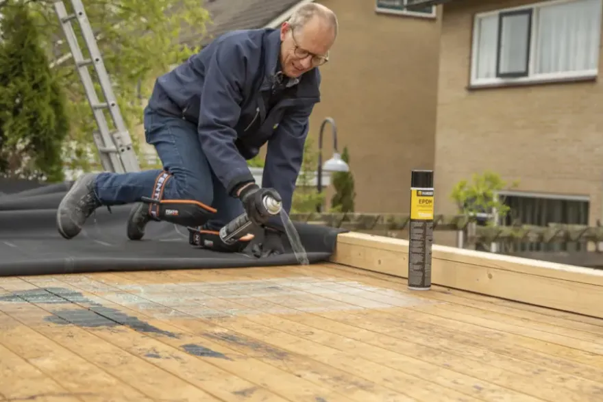 Pandser EPDM op maat dakbedekking 7 m x 1,2 mm (per 10 cm te bestellen)