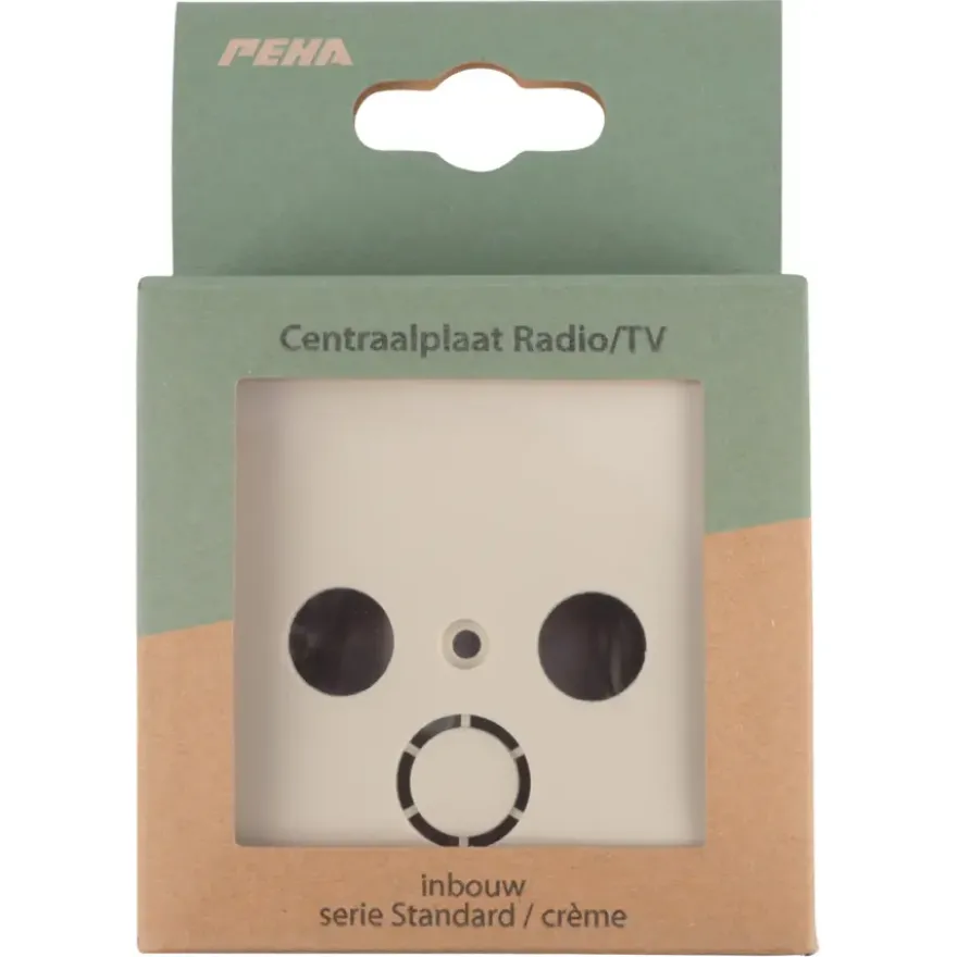 Peha Standard Centraalplaat Radio/TV crème