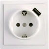 Peha Standard enkel geaard stopcontact met USB-A poort wit