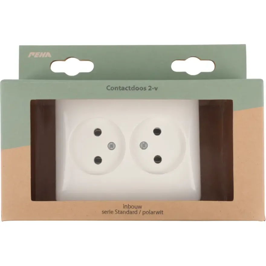 PEHA Standard stopcontact dubbel wit