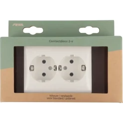 PEHA Standard stopcontact dubbel geaard wit