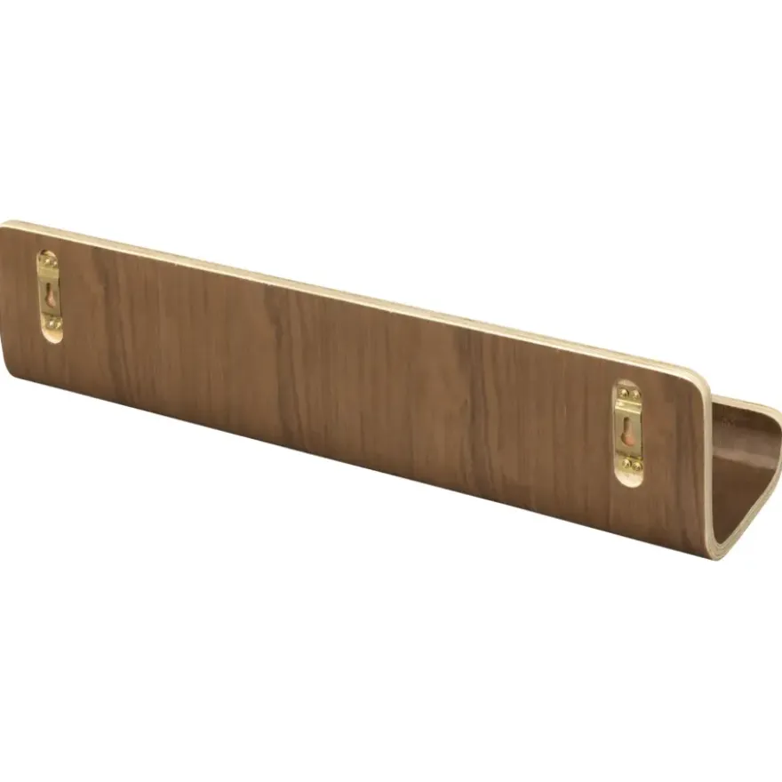 Pekodom dubbelgevouwen wandplank walnoot berken 14x60x12 cm (hxbxd)