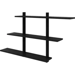 Pekodom wandplank triple zwart 80x16x63,5 cm