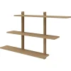 Pekodom wandplank triple naturel 80x16x63,5 cm